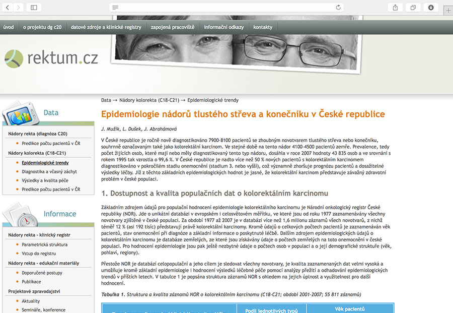 Rektum.cz: education of health care professionals on the issue of rectal cancer