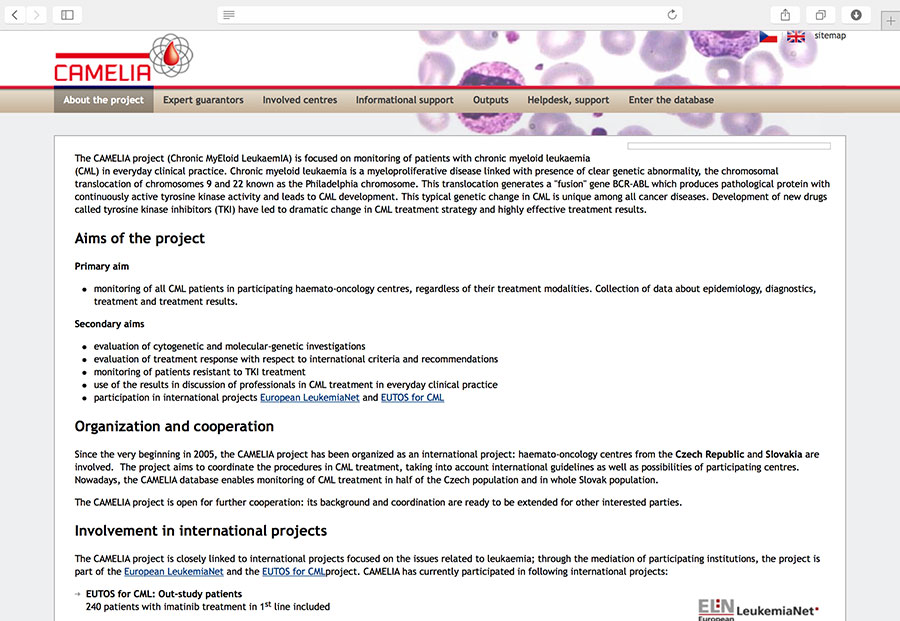 CAMELIA: international clinical registry of patients with chronic myeloid leukaemia