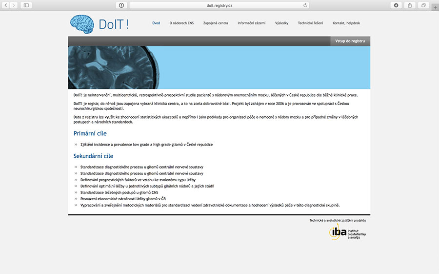 DoIT: non-interventional, multicentre, retrospective and prospective study of patients with brain tumours, who have been treated in the Czech Republic according to the common clinical practice