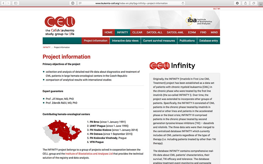 Infinity: clinical registry of patients with chronic myeloid leukaemia (CML)